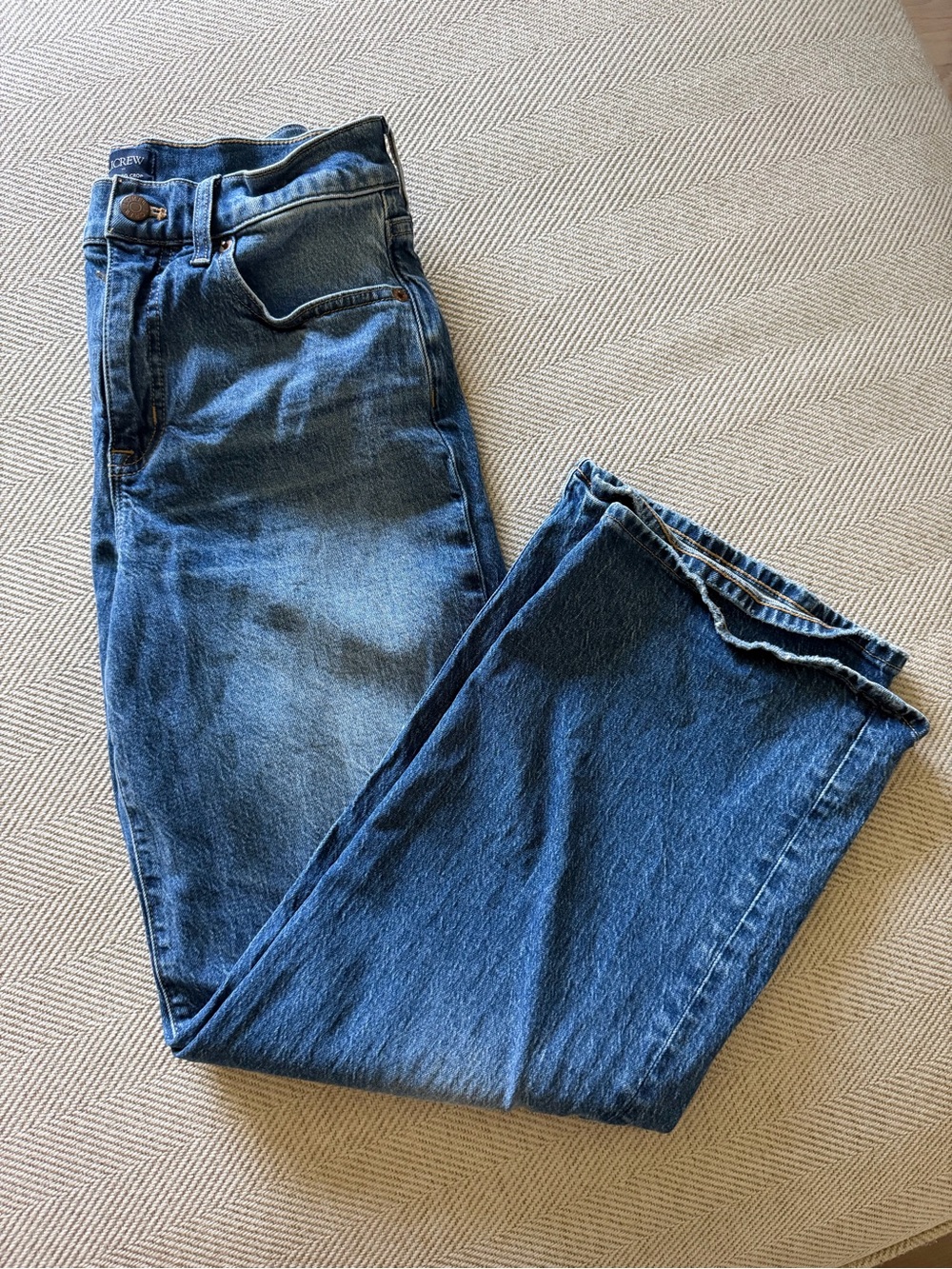 J. Crew Women’s Wide-Leg Crop Jeans in Medium Blue Wash